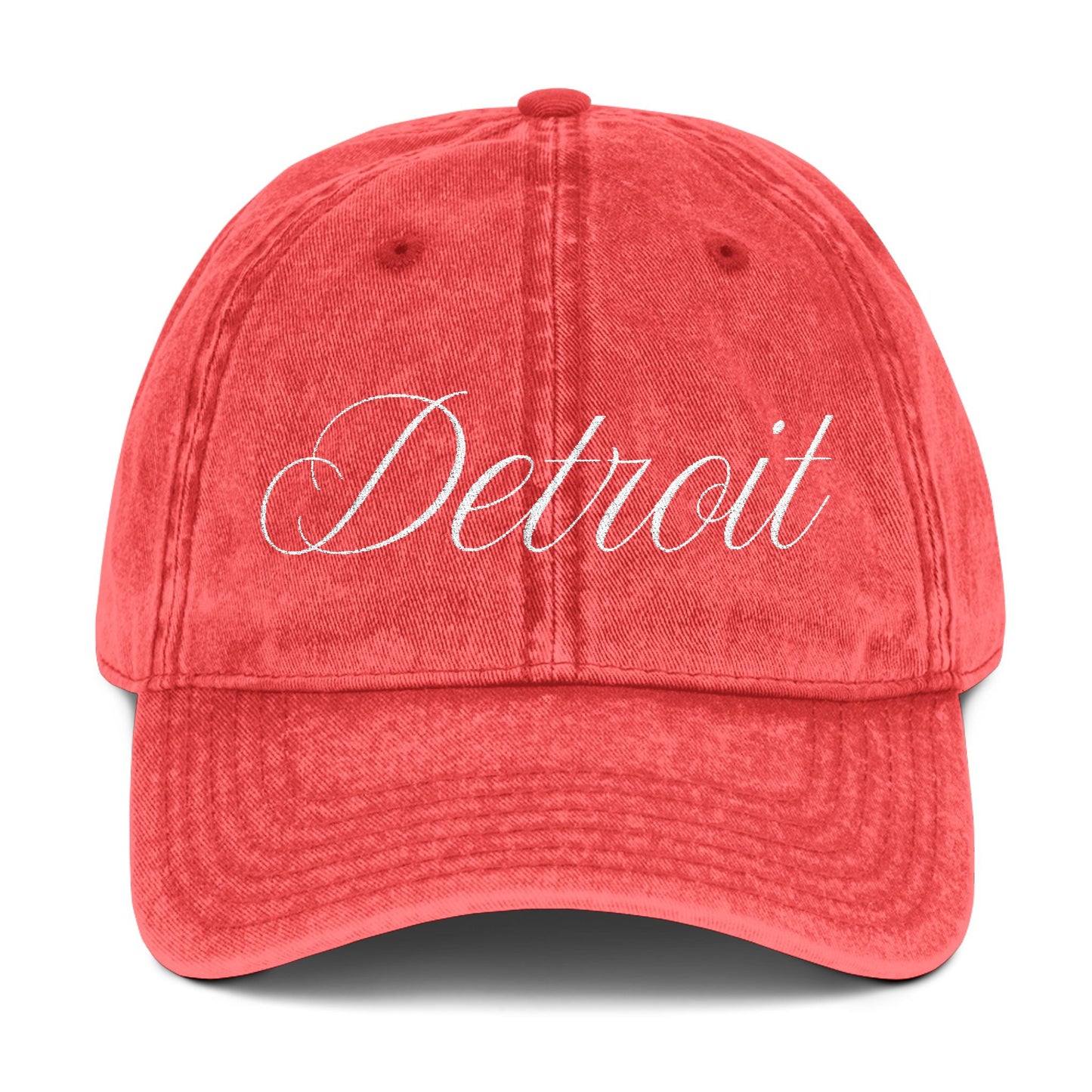 Stylish Vintage Detroit Embroidered Cap