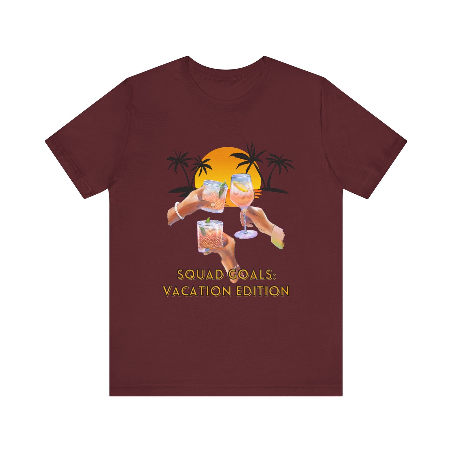 Personalized Squad Goals Vacation Edition Tee - Fun Party Shirt