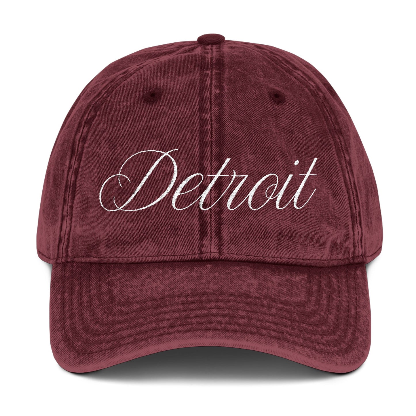 Stylish Vintage Detroit Embroidered Cap