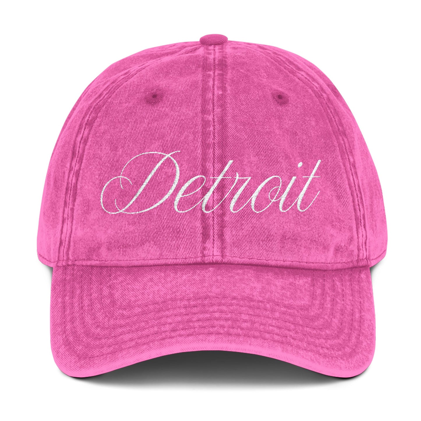 Stylish Vintage Detroit Embroidered Cap
