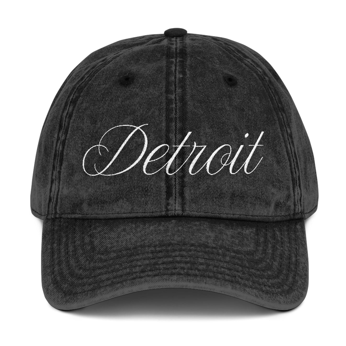 Stylish Vintage Detroit Embroidered Cap