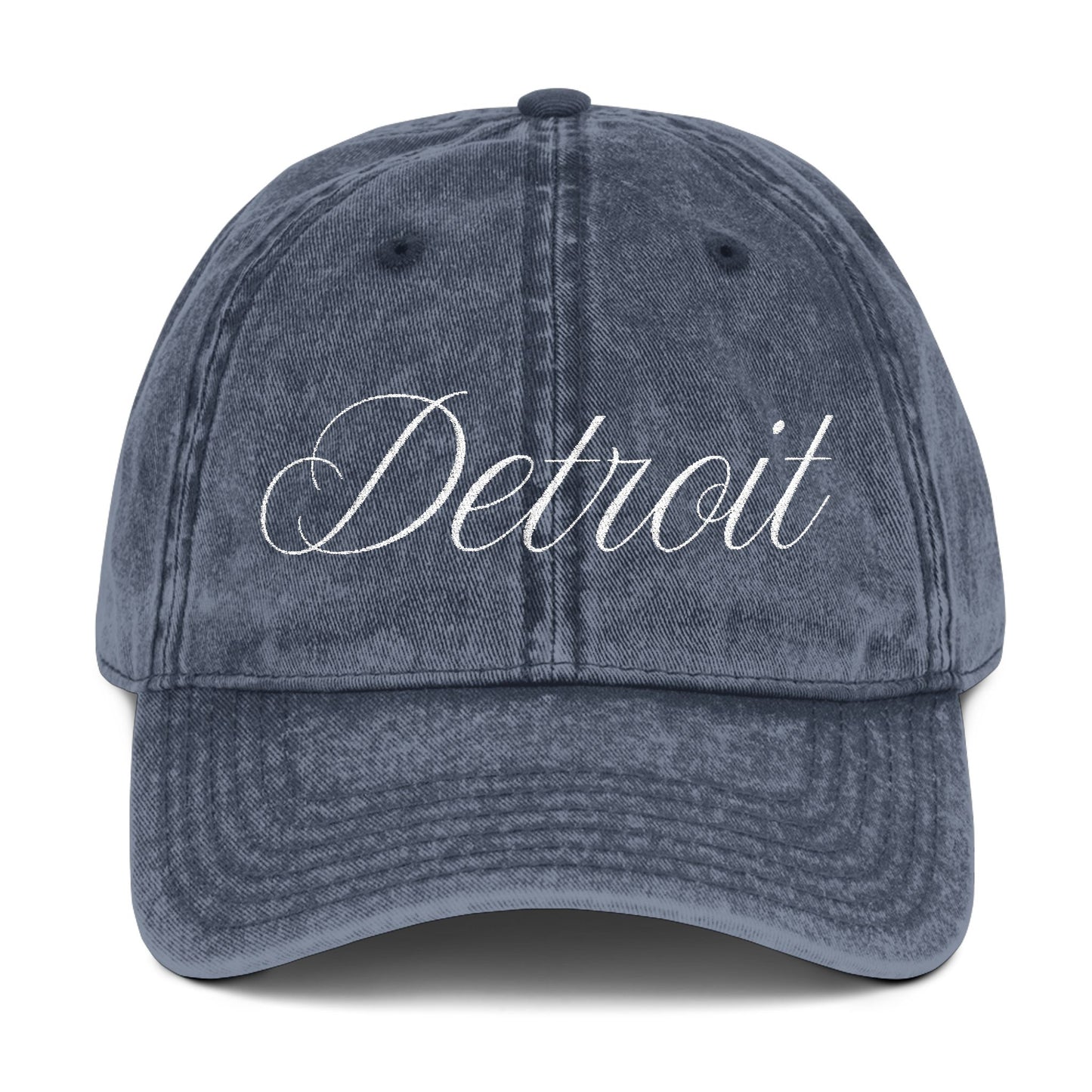 Stylish Vintage Detroit Embroidered Cap