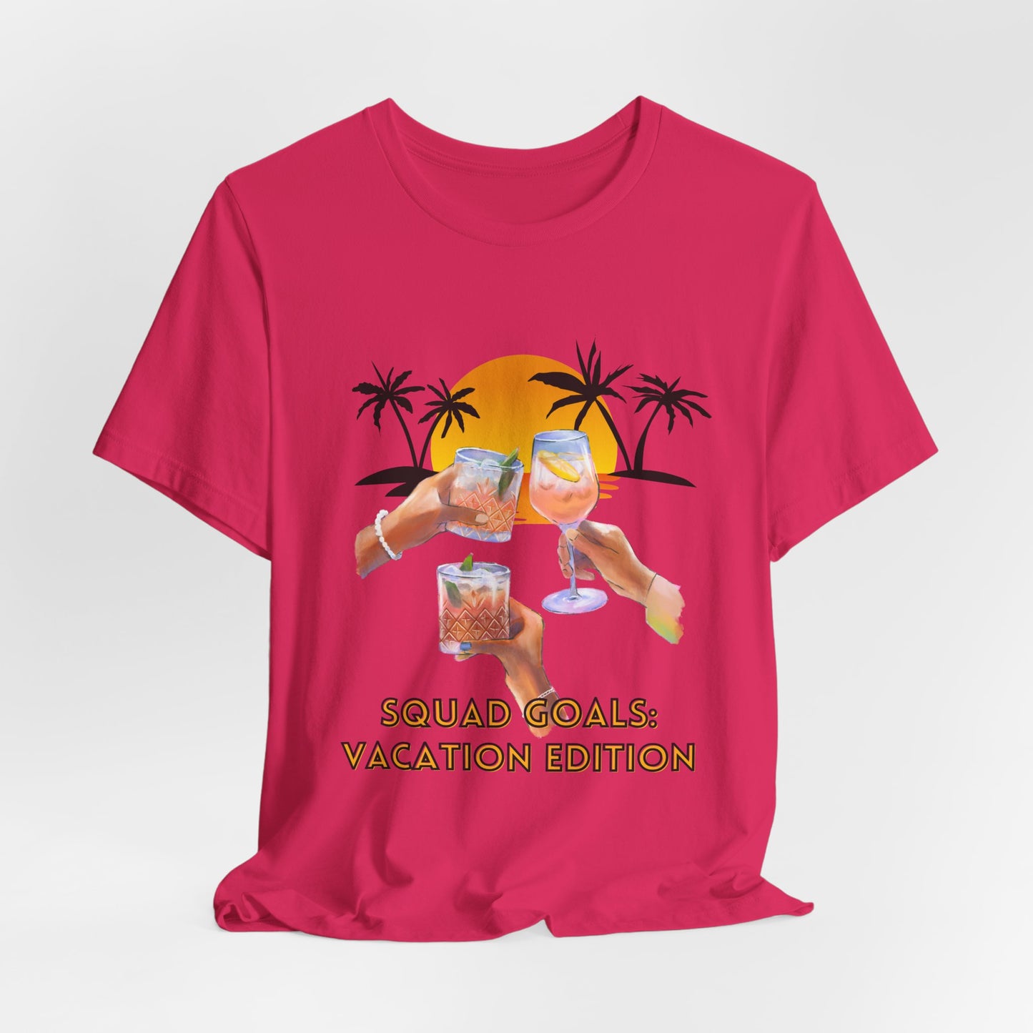Personalized Squad Goals Vacation Edition Tee - Fun Party Shirt