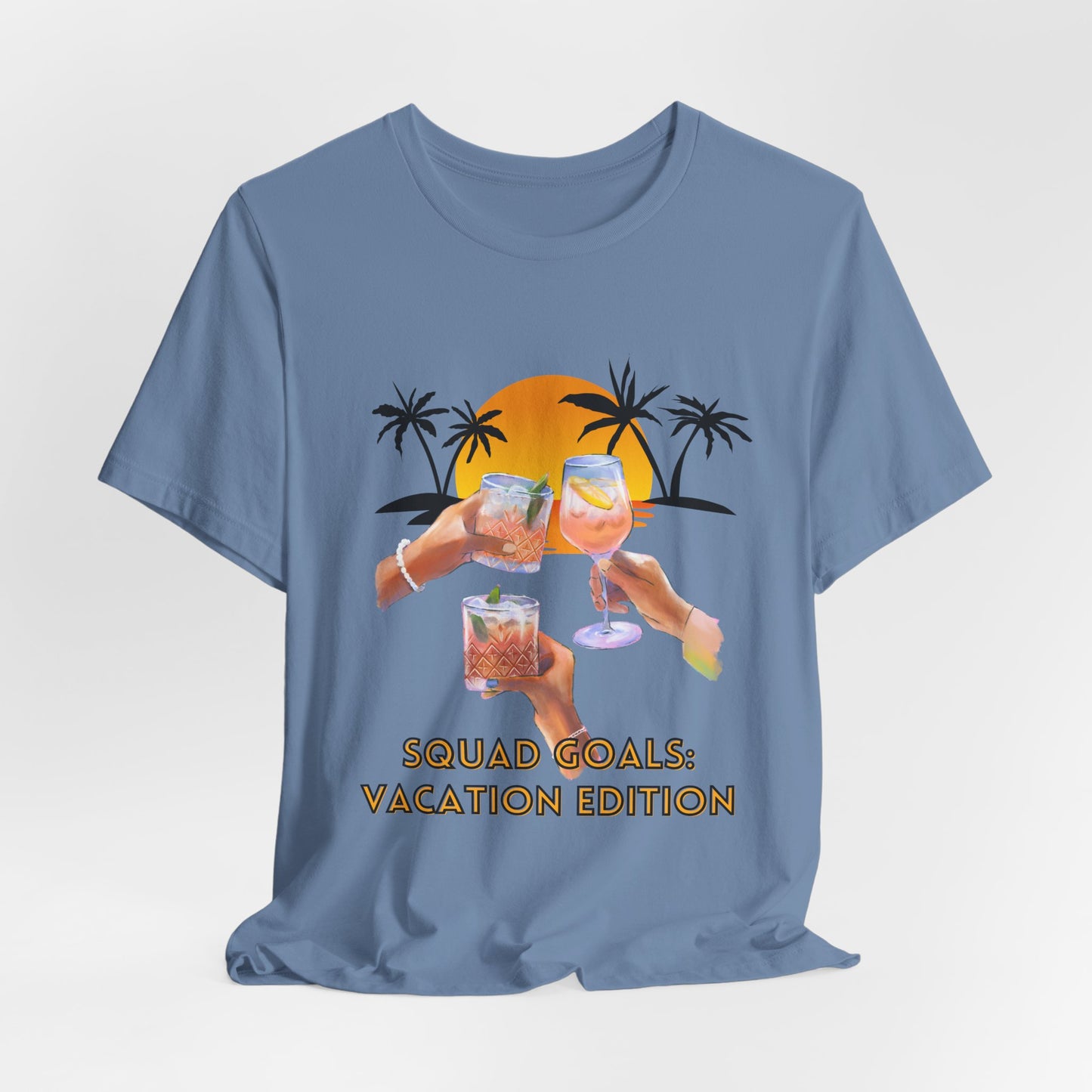 Personalized Squad Goals Vacation Edition Tee - Fun Party Shirt