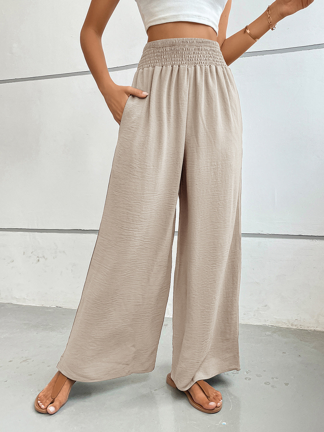 Wide Leg Pants with Pockets