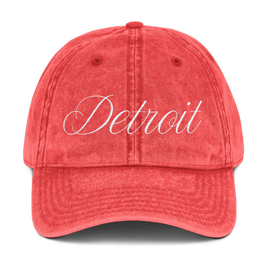 Stylish Vintage Detroit Embroidered Cap