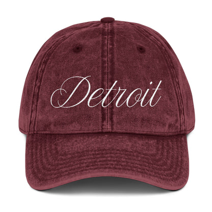 Stylish Vintage Detroit Embroidered Cap