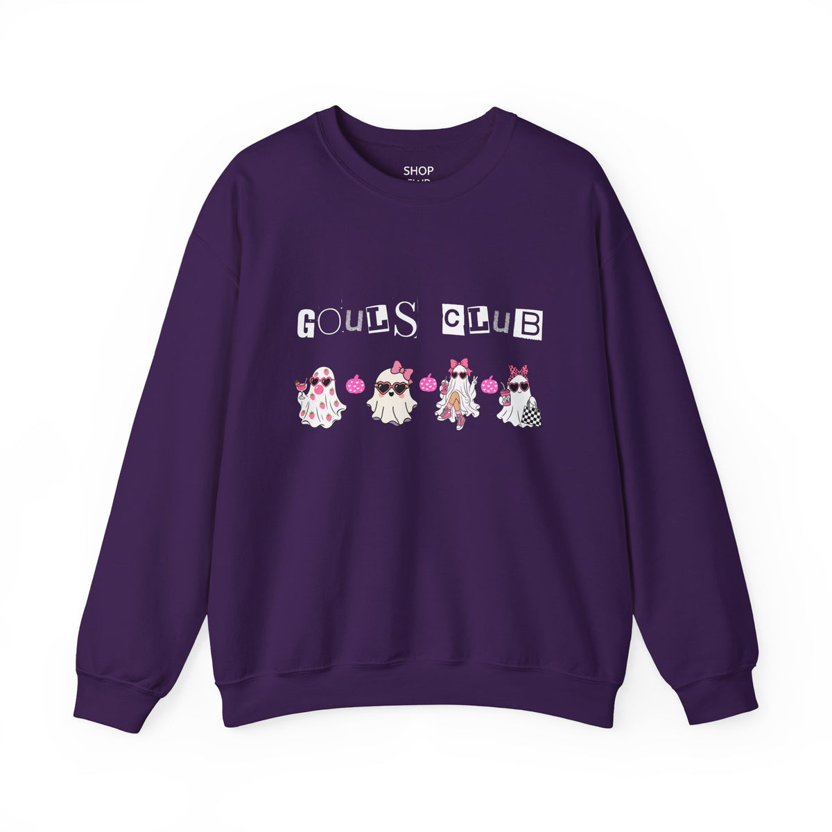 Ghouls Club Sweatshirt — Cute Pink Ghosts Halloween Crewneck