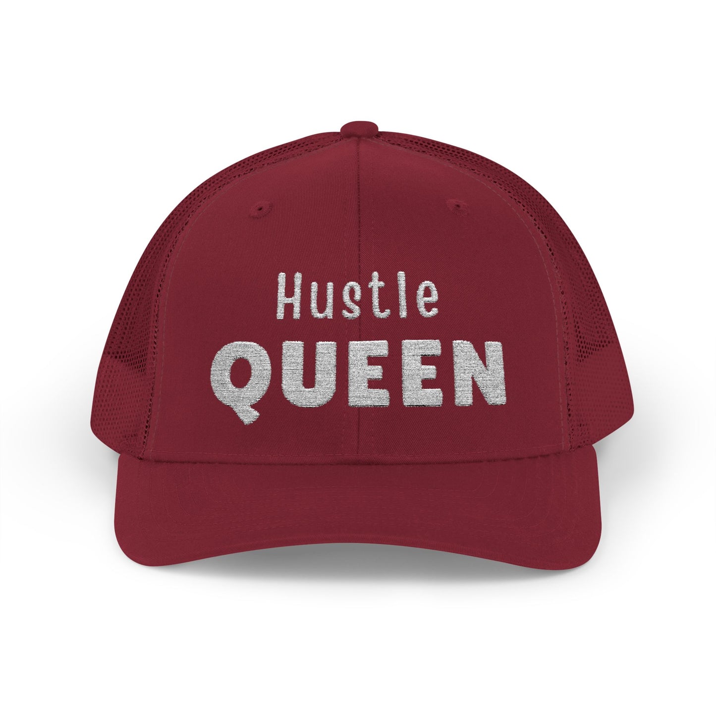 Distressed Hustle Queen Snapback Trucker Cap — Baseball Hat for Boss Women