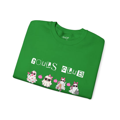 Ghouls Club Sweatshirt — Cute Pink Ghosts Halloween Crewneck