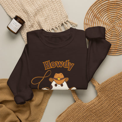 Howdy Boo! Cow Ghost Sweatshirt — Cute Western Halloween Crewneck