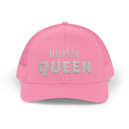 Distressed Hustle Queen Snapback Trucker Cap — Baseball Hat for Boss Women