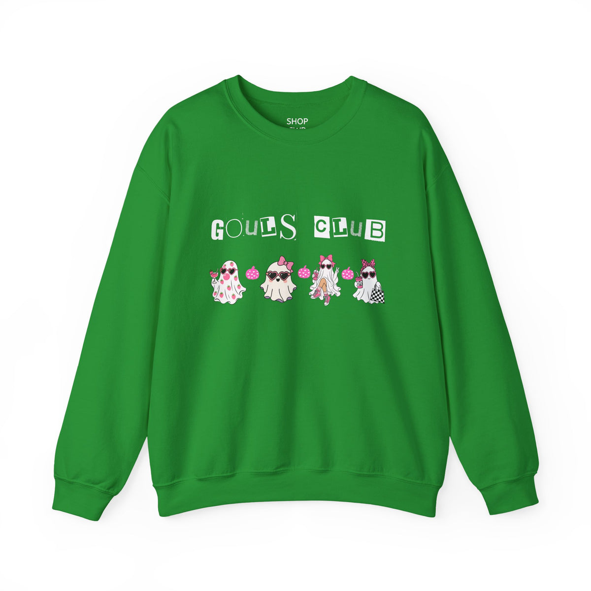 Ghouls Club Sweatshirt — Cute Pink Ghosts Halloween Crewneck