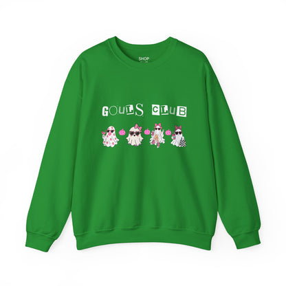 Ghouls Club Sweatshirt — Cute Pink Ghosts Halloween Crewneck