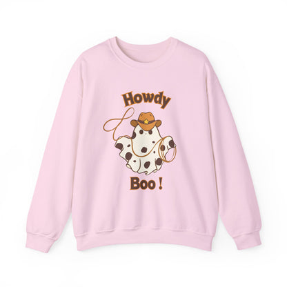Howdy Boo! Cow Ghost Sweatshirt — Cute Western Halloween Crewneck