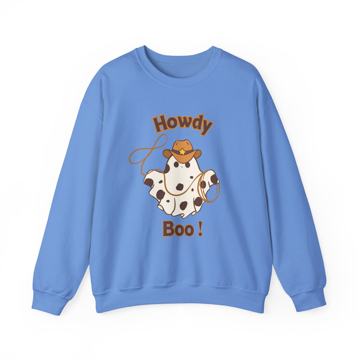 Howdy Boo! Cow Ghost Sweatshirt — Cute Western Halloween Crewneck