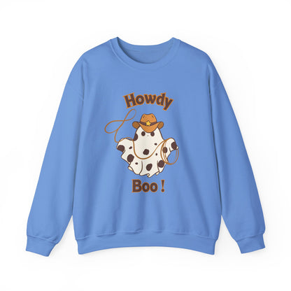 Howdy Boo! Cow Ghost Sweatshirt — Cute Western Halloween Crewneck