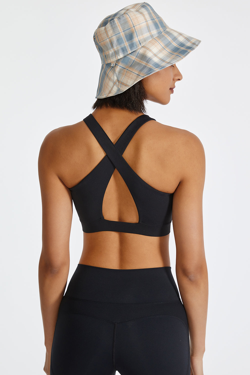 Krissy Ruched Crisscross Active Tank