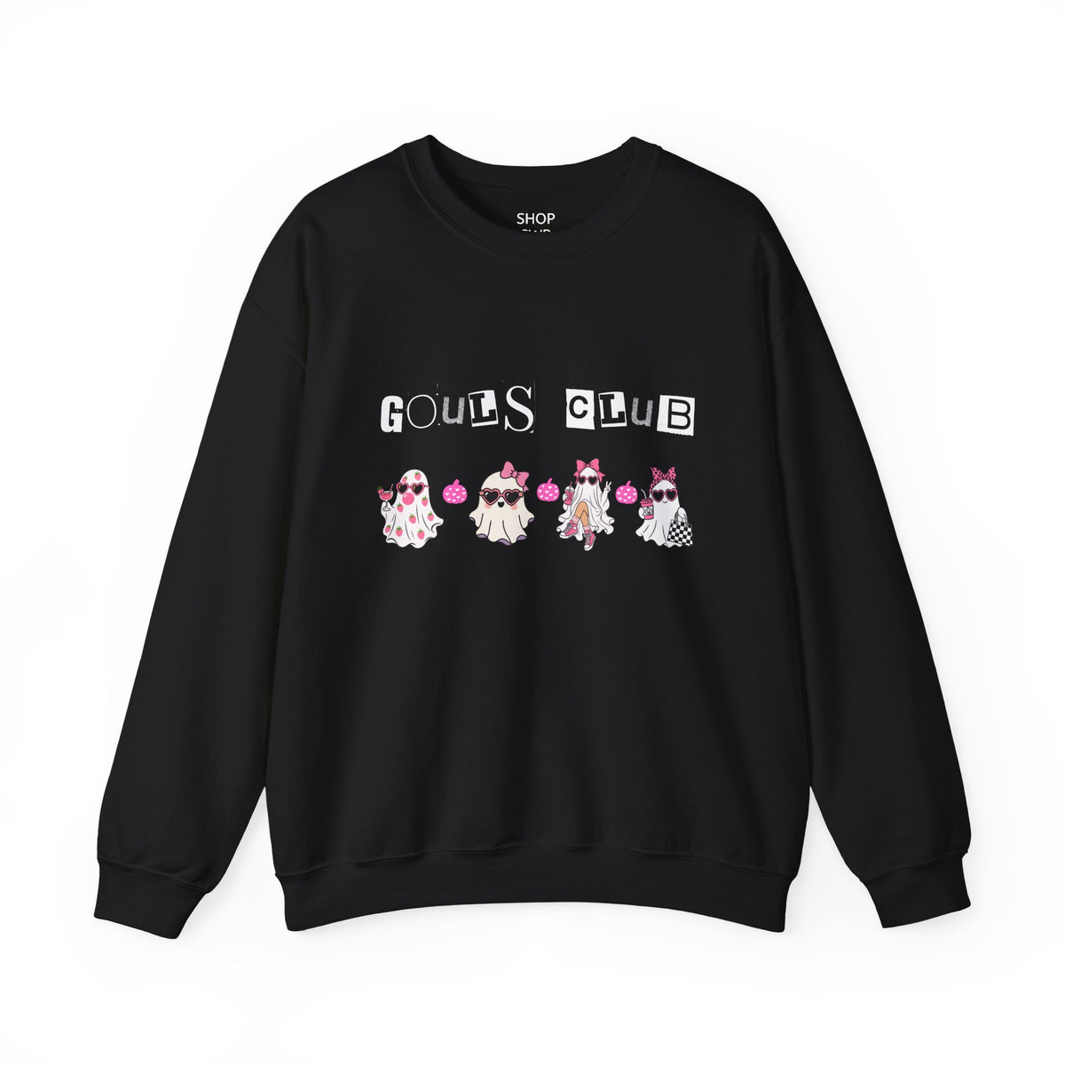 Ghouls Club Sweatshirt — Cute Pink Ghosts Halloween Crewneck
