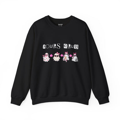Ghouls Club Sweatshirt — Cute Pink Ghosts Halloween Crewneck