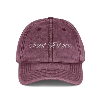 Personalized Luxe Vintage Embroidered Cap