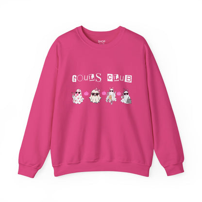 Ghouls Club Sweatshirt — Cute Pink Ghosts Halloween Crewneck
