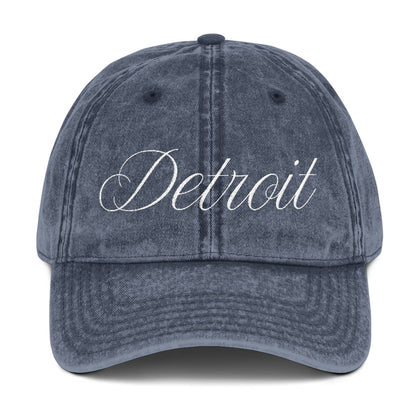 Stylish Vintage Detroit Embroidered Cap