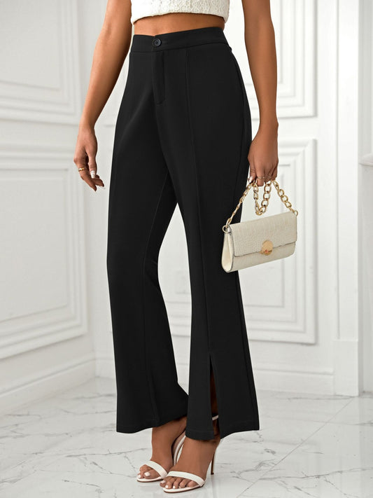 Womens Slit Flare Pants