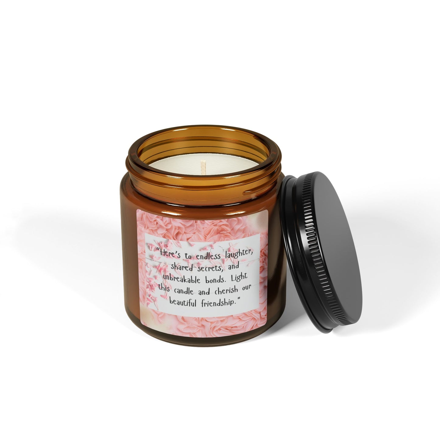 Friendship Scented Soy Candle (Multi-Size, Amber Jar)