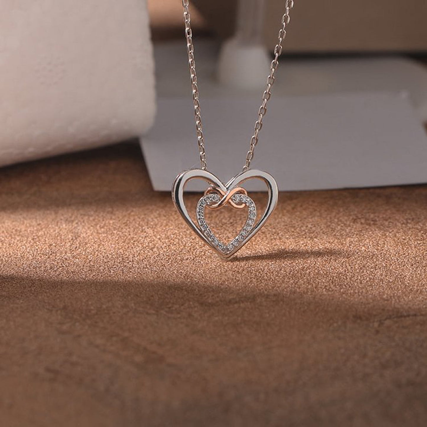Heart Shape Sterling Silver Necklace