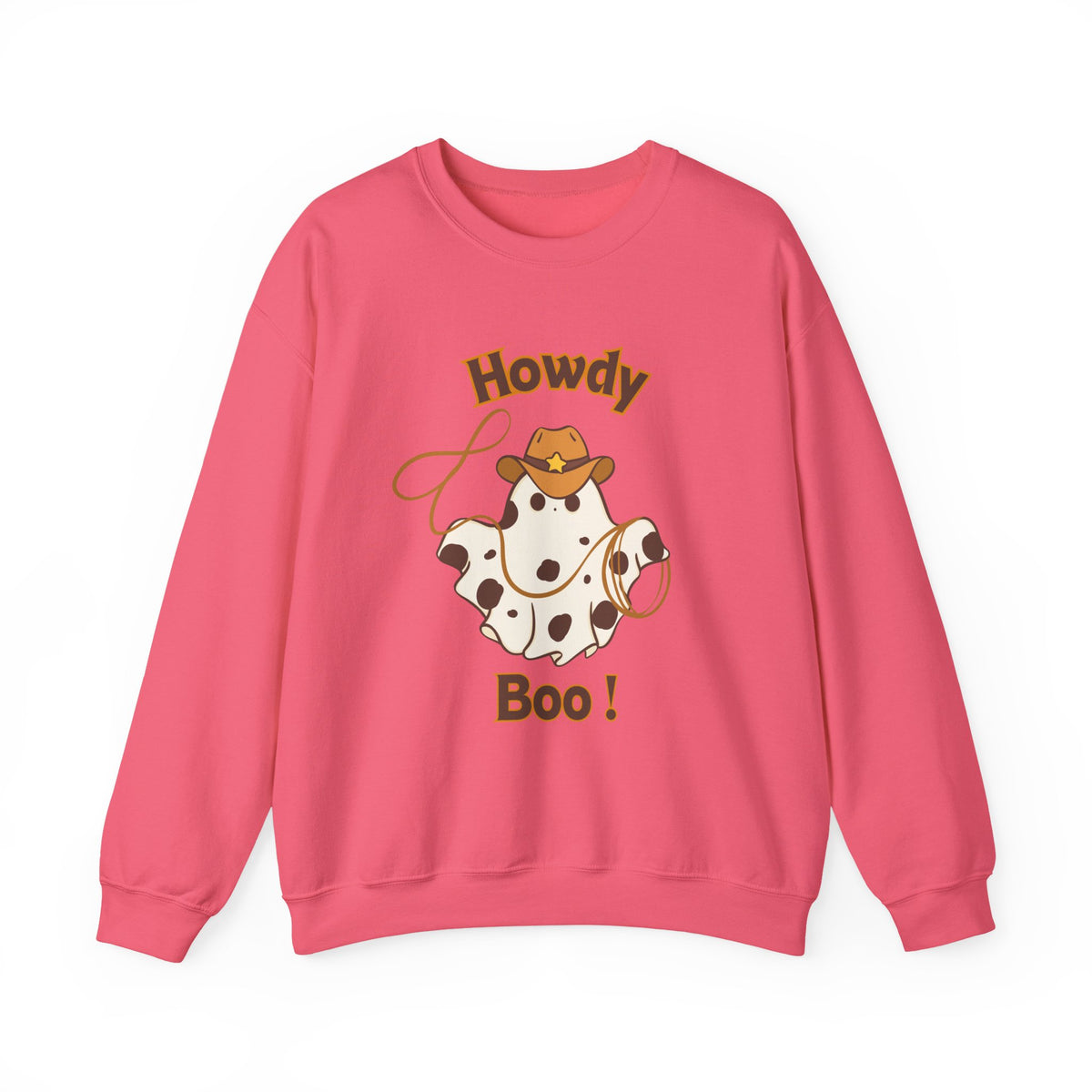 Howdy Boo! Cow Ghost Sweatshirt — Cute Western Halloween Crewneck