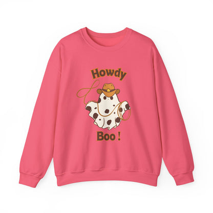 Howdy Boo! Cow Ghost Sweatshirt — Cute Western Halloween Crewneck