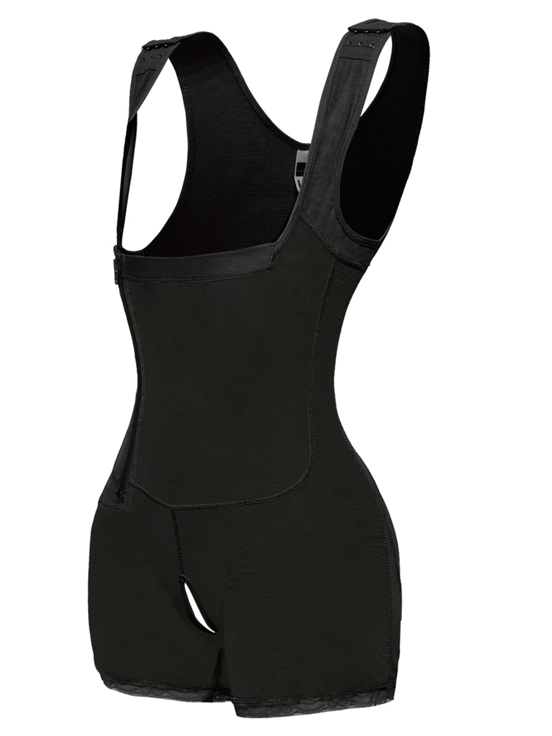 Womens Side Zip Up Wide Strap Shapewear