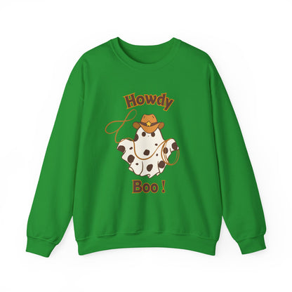 Howdy Boo! Cow Ghost Sweatshirt — Cute Western Halloween Crewneck