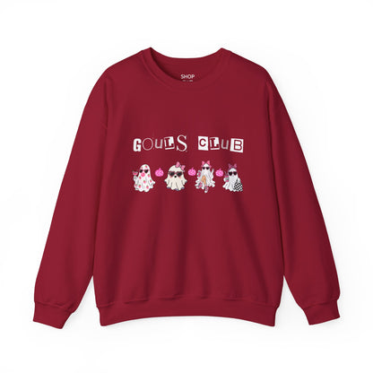 Ghouls Club Sweatshirt — Cute Pink Ghosts Halloween Crewneck