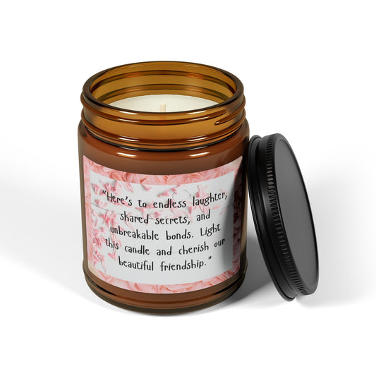 Friendship Scented Soy Candle (Multi-Size, Amber Jar)