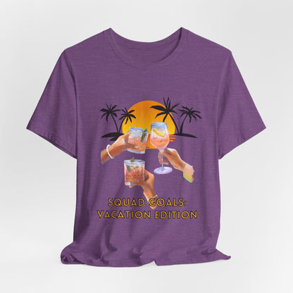 Personalized Squad Goals Vacation Edition Tee - Fun Party Shirt