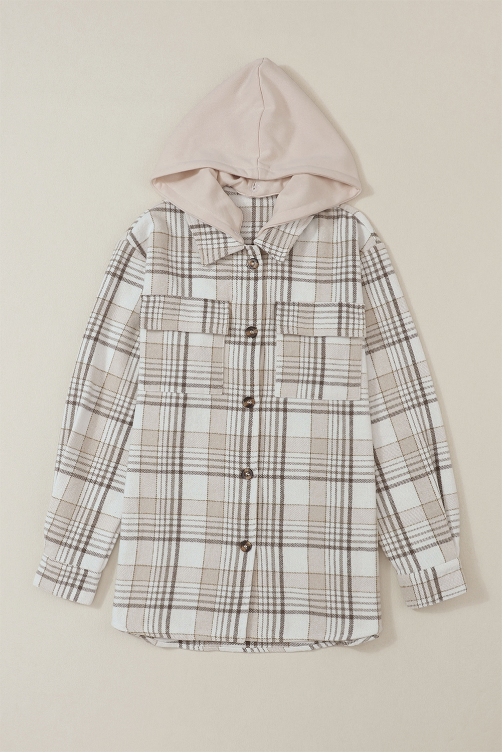 Womens Plaid Button Up Shacket