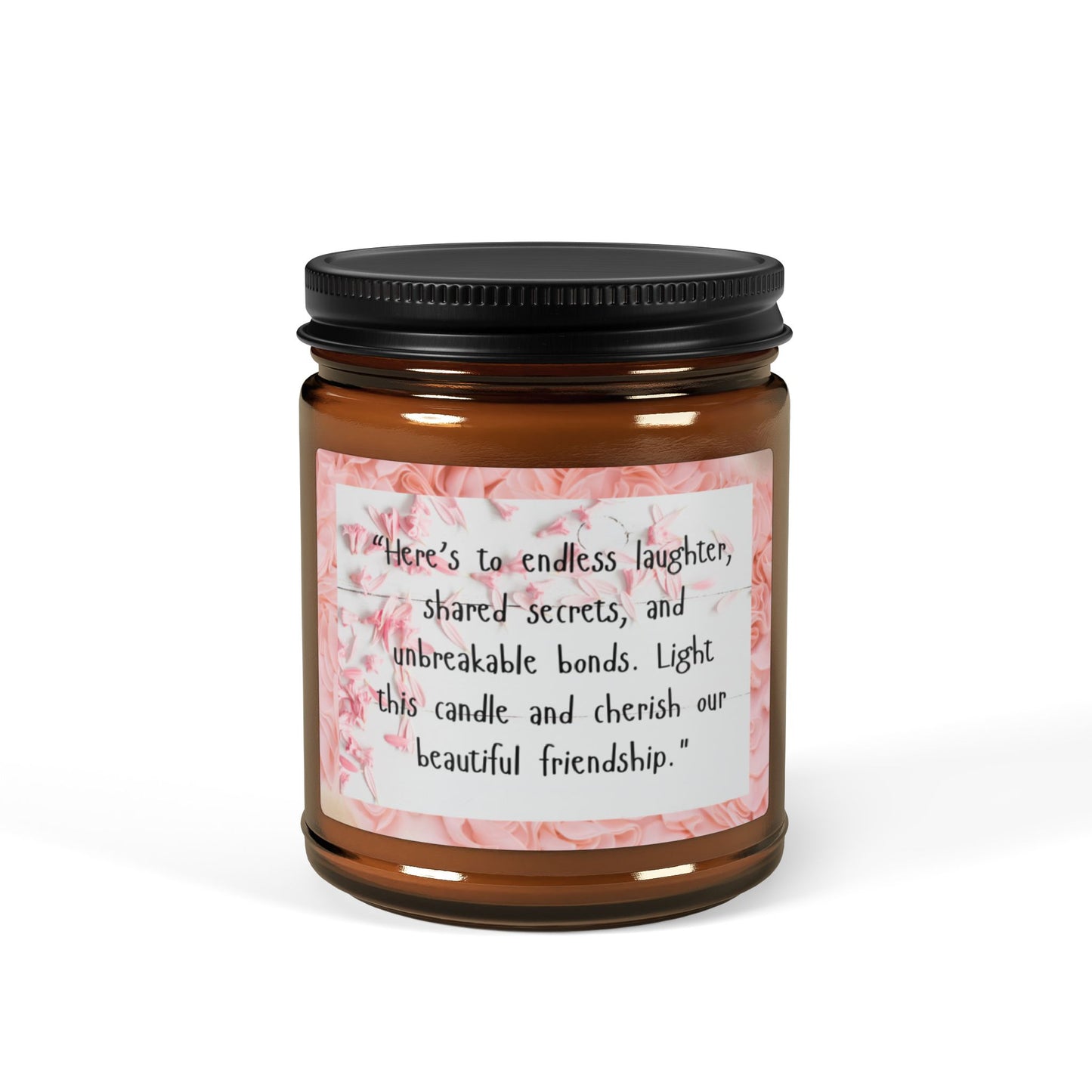 Friendship Scented Soy Candle (Multi-Size, Amber Jar)