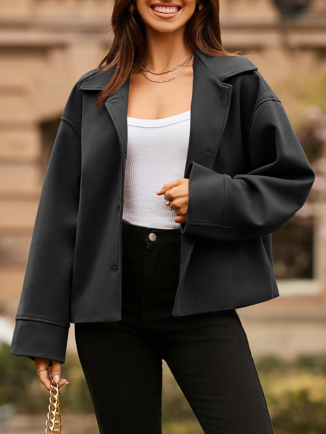 Womens Dropped Shoulder Jacket