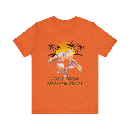 Personalized Squad Goals Vacation Edition Tee - Fun Party Shirt
