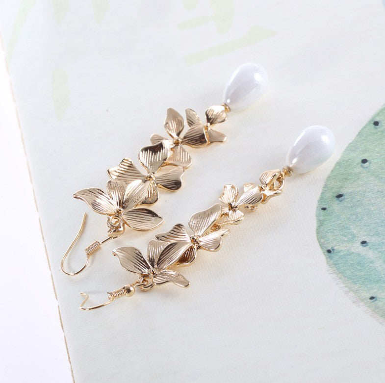 Pearl Flower Earrings