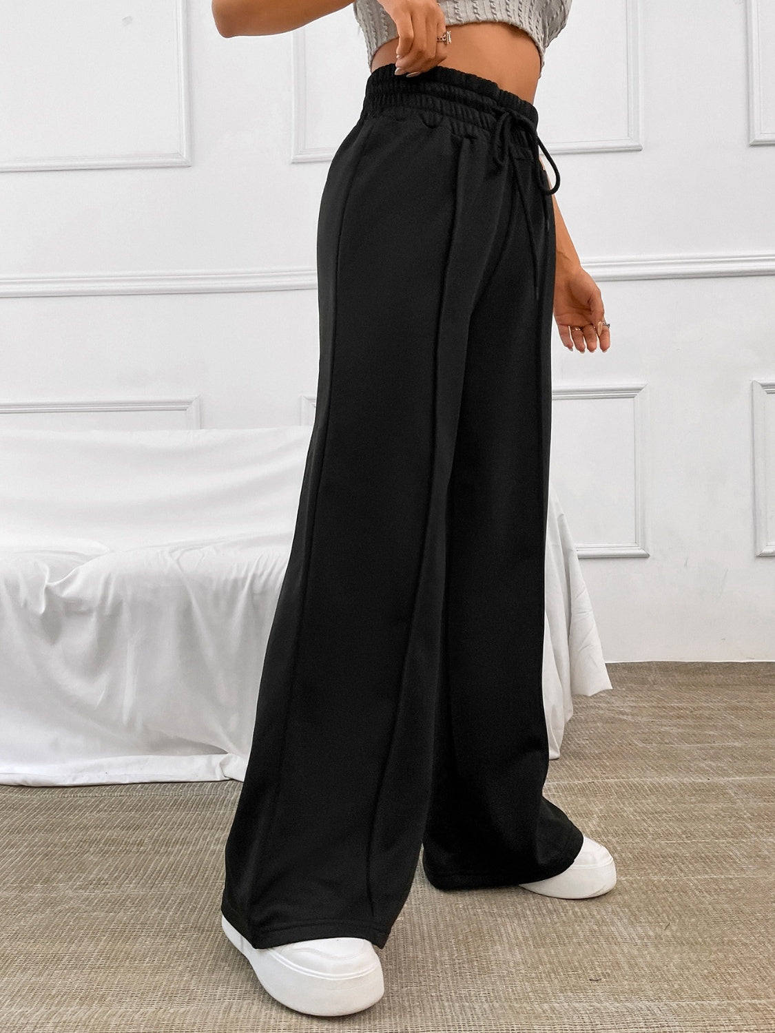 Womens Wide Leg Joggers