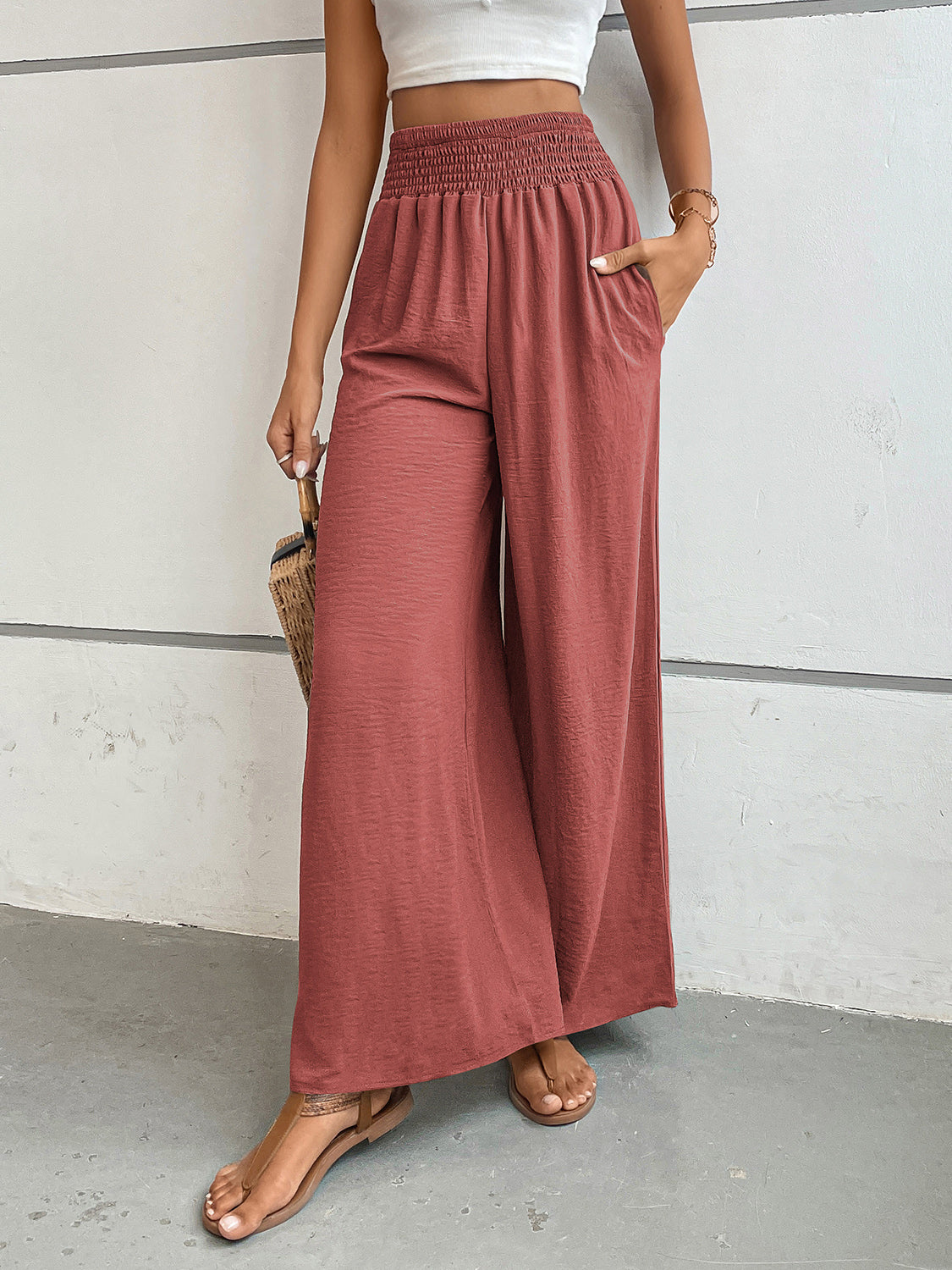 Wide Leg Pants with Pockets