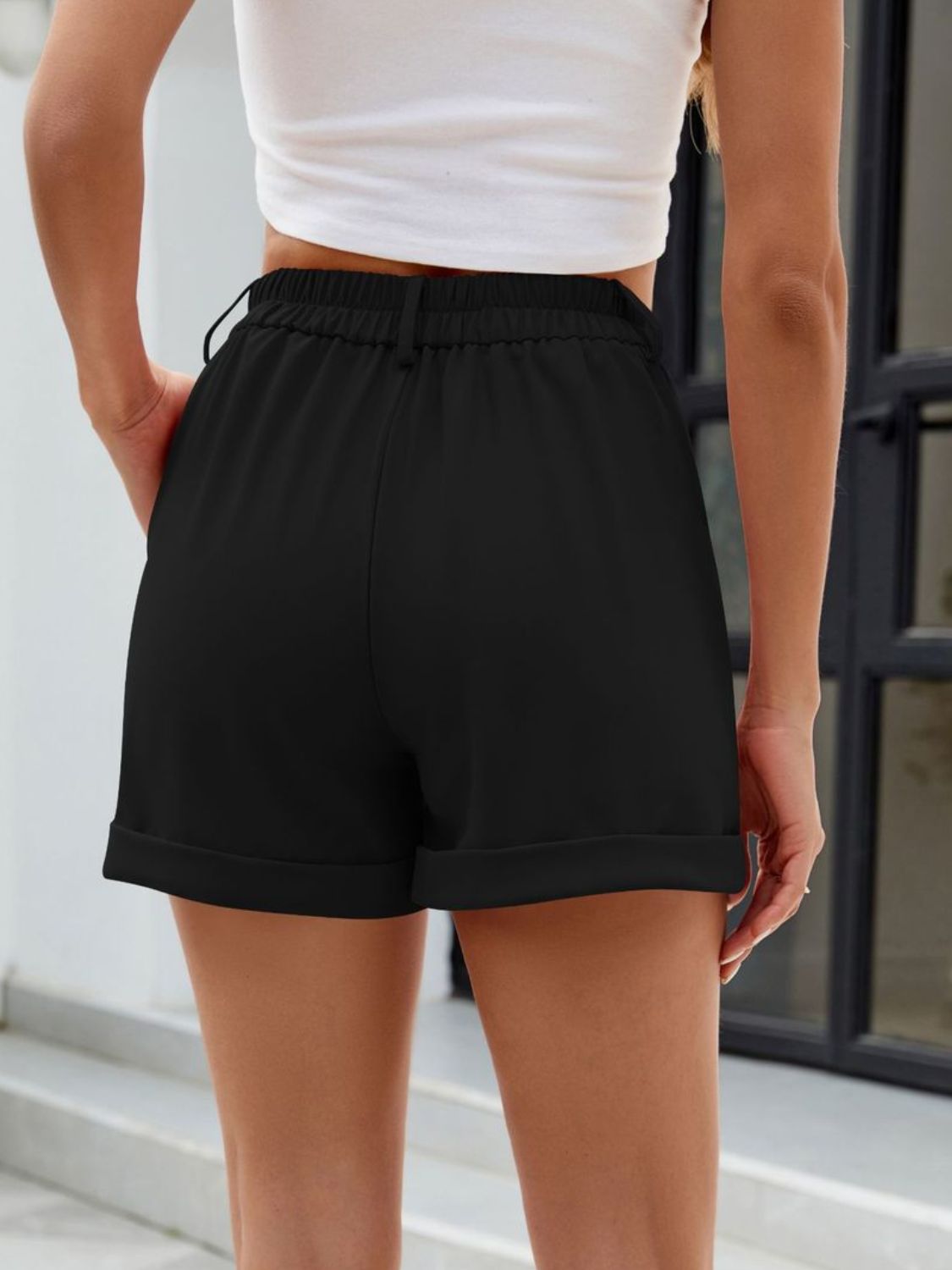 Pocketed Waist Shorts