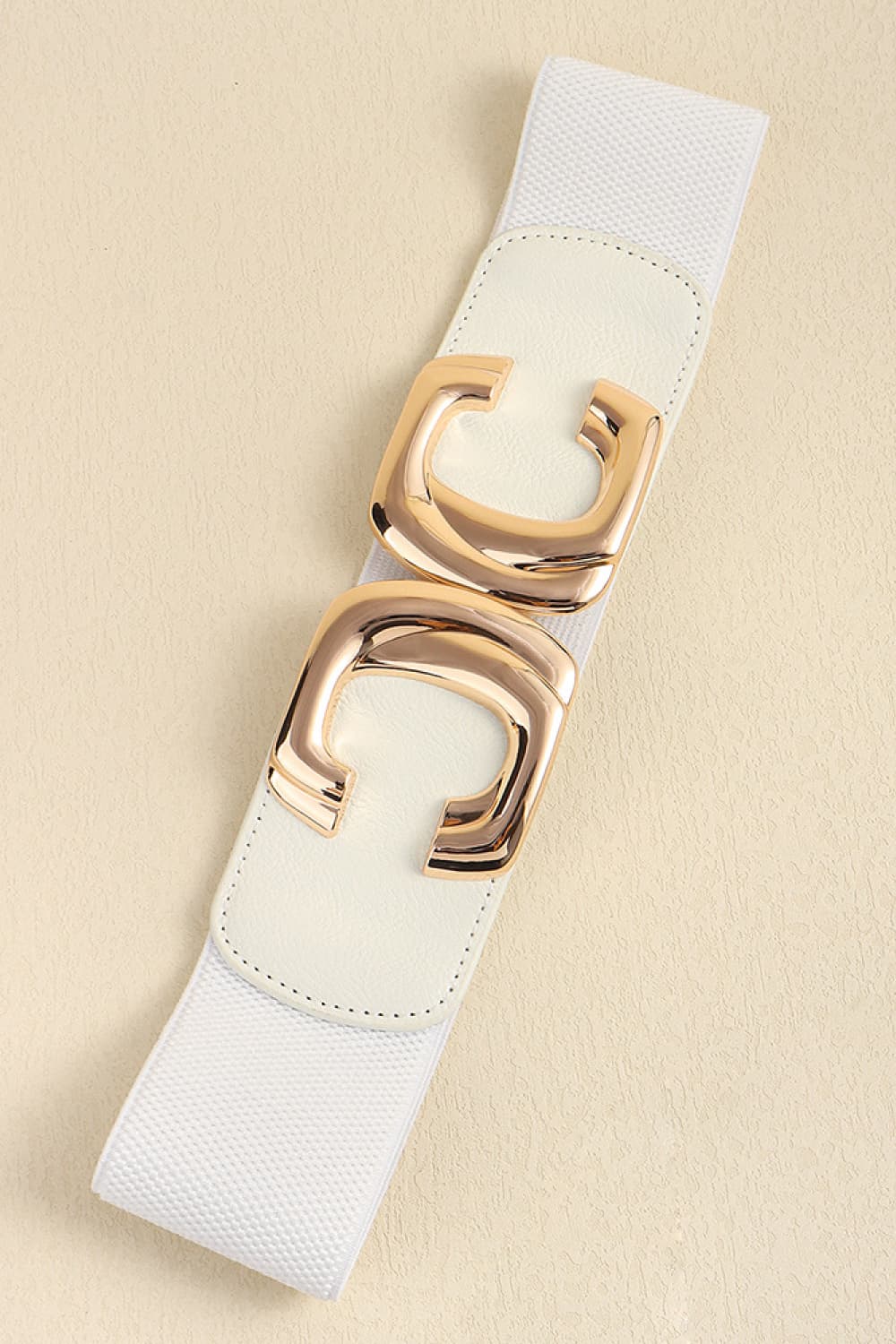 Womens Buckle Elastic Wide Belt