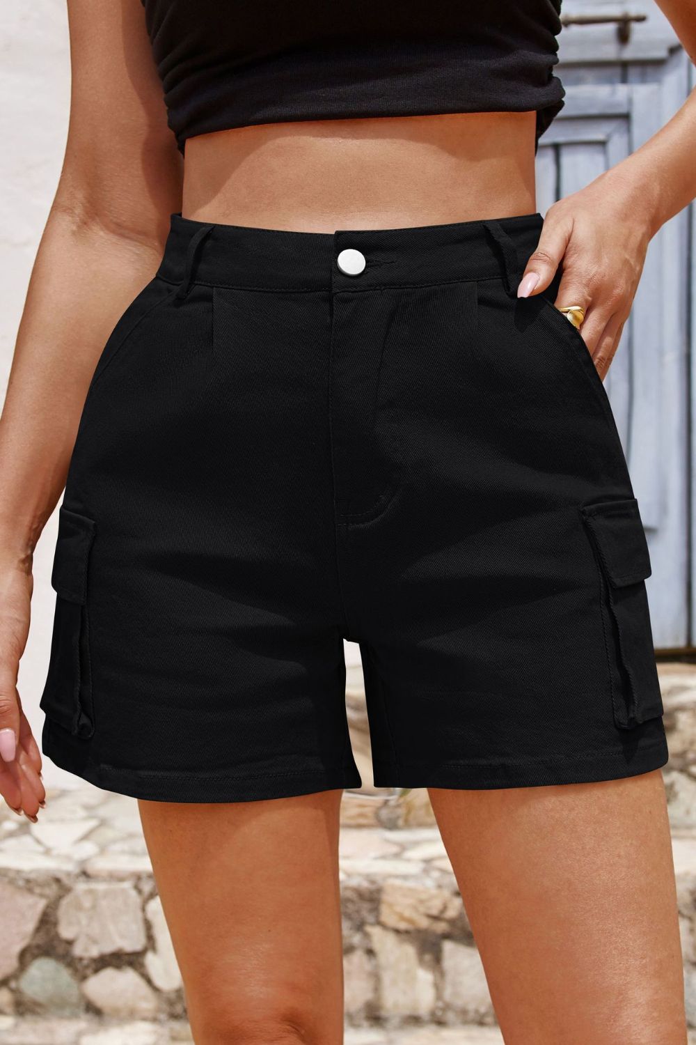 Luxe Pocketed High Waist Shorts