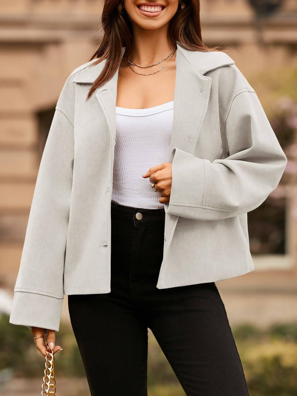 Womens Dropped Shoulder Jacket