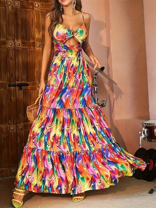 Jenn Printed Maxi Cami Dress