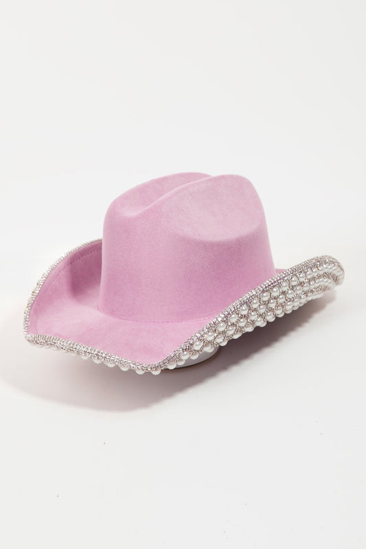 Scarlett Rhinestone Pearl Cowboy Hat